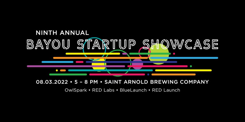 We’re SO close to the Ninth Annual #BayouStartupShowcase that’s TOMORROW August 3rd at <a href="/SaintArnold/">Saint Arnold Brewing Company</a>! You still have time to RSVP at bayoustartupshowcase.com 
You don't want to miss your chance to meet the 24 newest #startups &amp; #smallbusinesses from <a href="/riceuniversity/">Rice University</a> and <a href="/UHouston/">University of Houston</a>