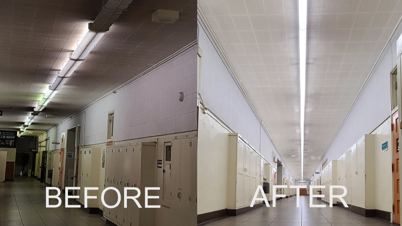 La Lighting On Twitter Before And After Of A Recent School Project