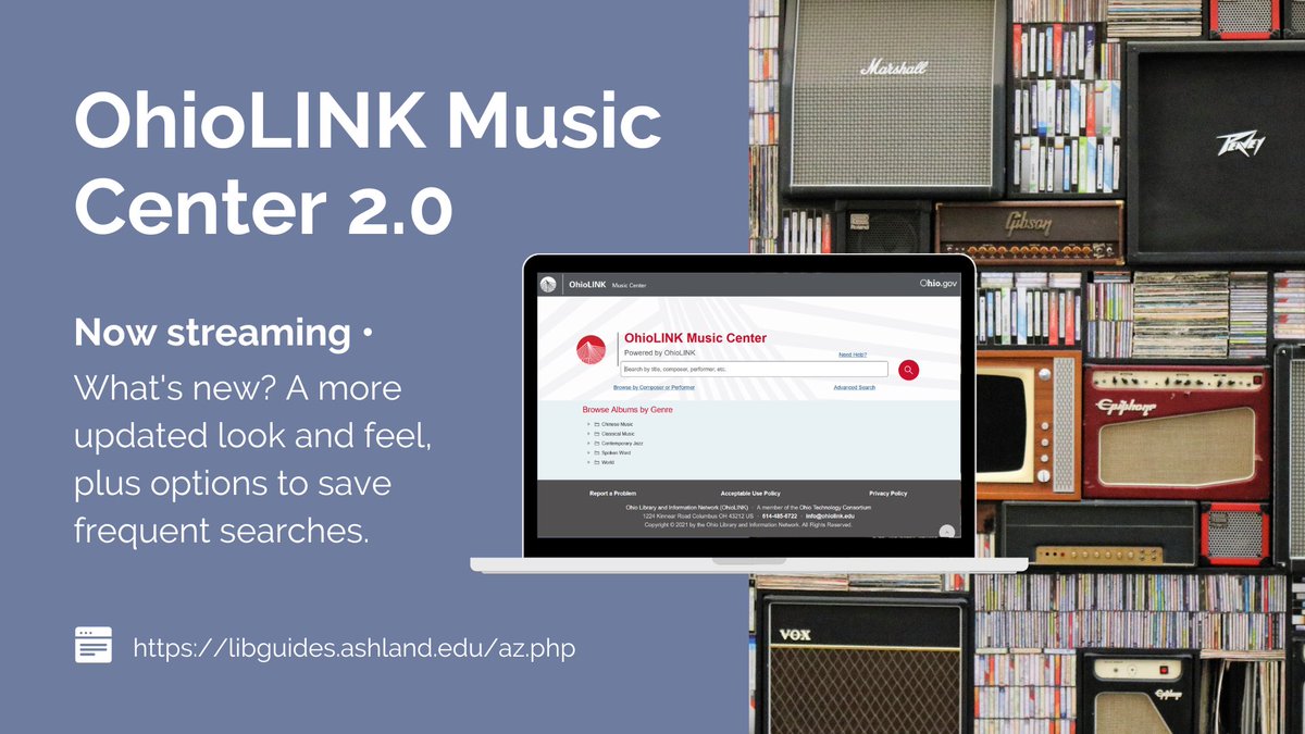 IRCaulibrary's tweet photo. Archer Library News Blog: OhioLINK Music Center 2.0 https://t.co/k5eN4DaETq #ArcherLibrary https://t.co/9HZ09OnvrP
