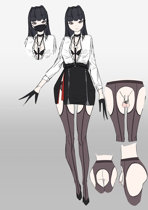 自分用で描いたヂヤタちゃんデザイン設定画
#ふたなり 