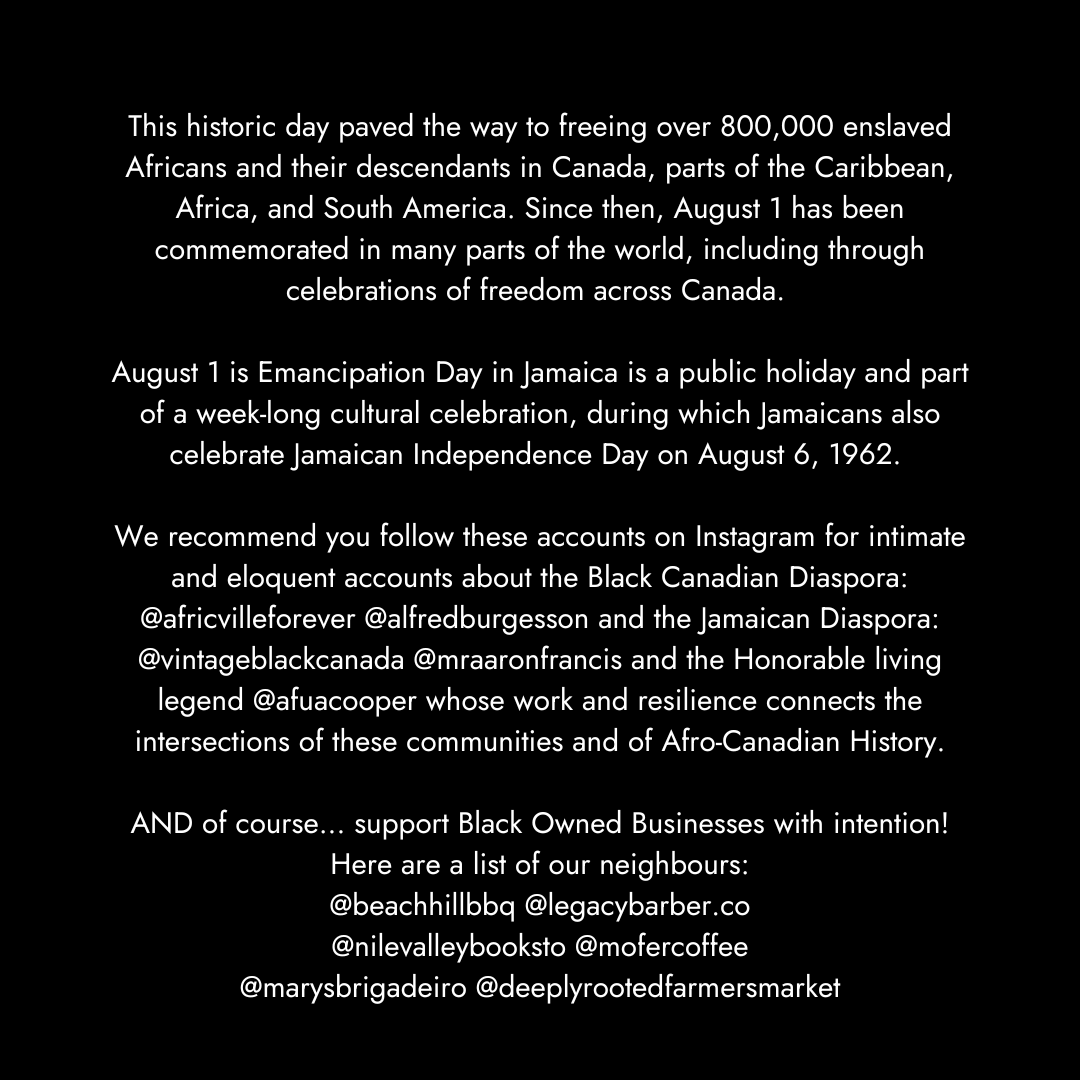 ClassicJuiceCo's tweet photo. We recognize and celebrate August 1 as Emancipation Day in Canada 🇨🇦 and our ancestral lands of Jamaica 🇯🇲! Check out our Instagram post to see a list of eastern businesses you can support with intention https://t.co/TsauxYhldM
#EmancipationDay #HistoryInCanada #BuyBlack
#Toronto https://t.co/5zQ9bC51HH