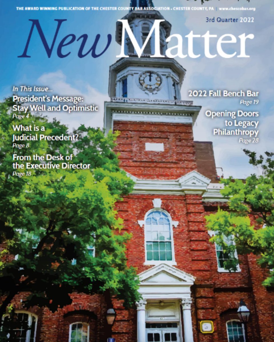 IT'S THAT TIME!  The 3rd quarter issue of New Matter is OUT! Be sure to check out the spread on this year's Fall Bench Bar in Alexandria, Virginia!
 Click to View: issuu.com/nhgi/docs/new_…