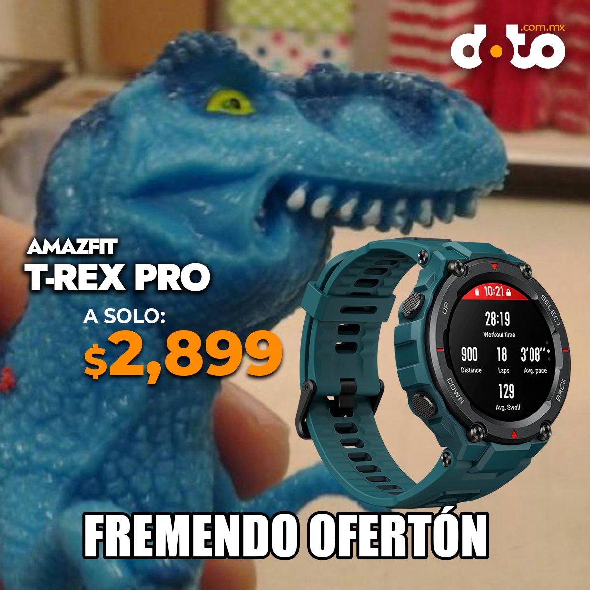 dotomx's tweet photo. ¿Qué si nos olvidamos de los #smartwatch? PUES NEL
Aquí está uno con certificación militar, diseño rudo pero diferente y que obvio, lo tenemos al mejor precio del mercado 🤯
Llévate al #Amasfit #TRexPro dándole clic acá 👇🏻
https://t.co/MwrIPqIZg7 https://t.co/Bh1E1l3IP3