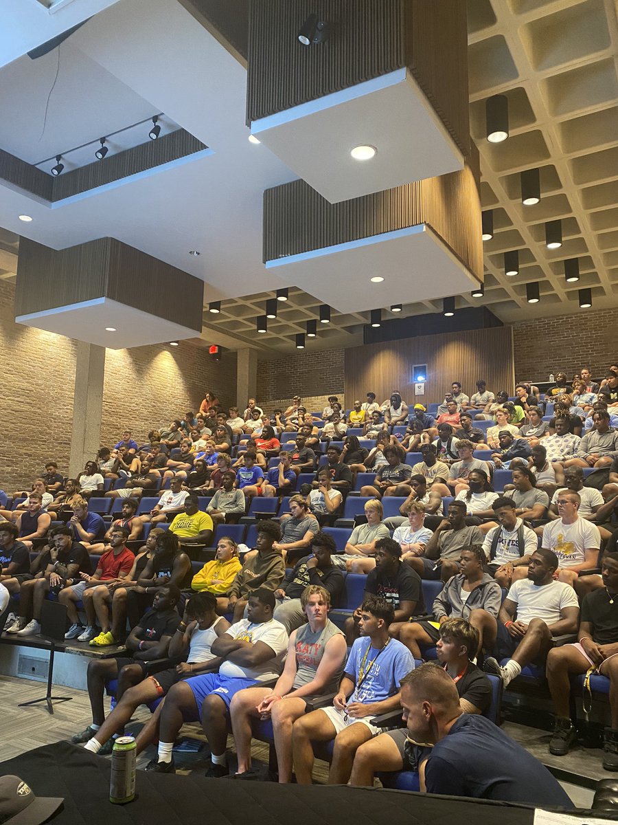 TxWesFootball's tweet photo. First Meeting of the 2022 Season‼️ 25 Days till Kickoff #RamsUp https://t.co/5iuNSAAAQn