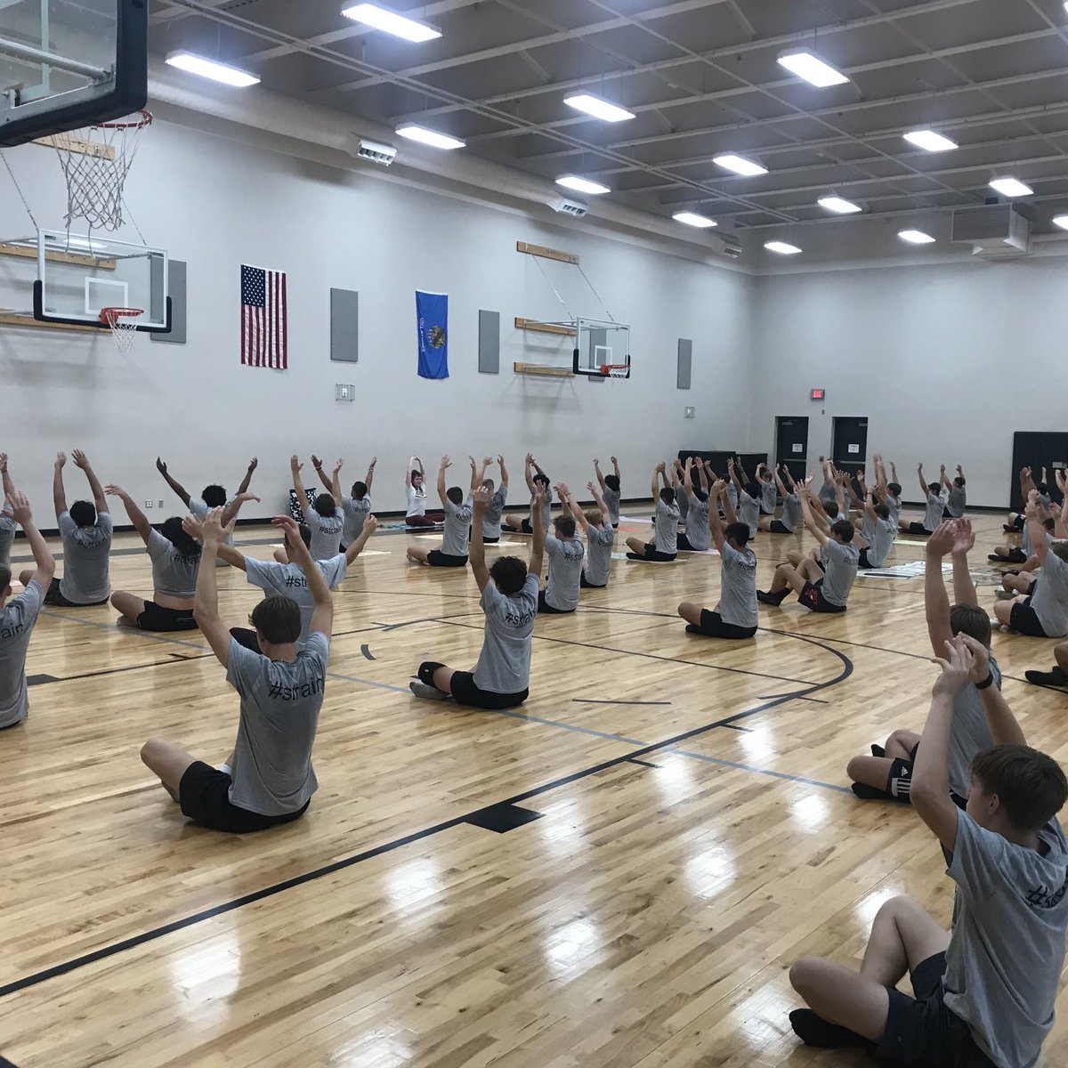 woodwardboomers's tweet photo. Woodward Boomer Football at boot camp!!! #RollWagon https://t.co/vDF0RUcd5Y