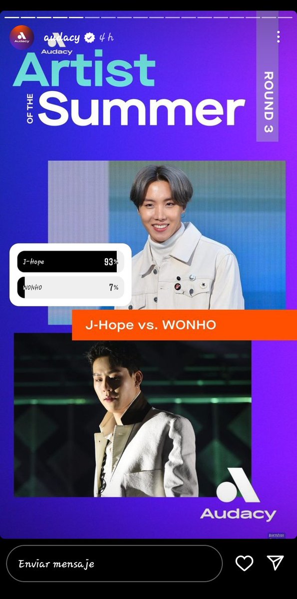 face_yourself_l's tweet photo. #JIMIN, #JUNGKOOK, #V y #JHOPE están nominados en la categoría de "ARTIST OF THE SUMMER" en los #AudacyATOS
Vayan a Instagram también a votar en las encuestas
https://t.co/7LzbLcSa0L https://t.co/wrwVh2pQas