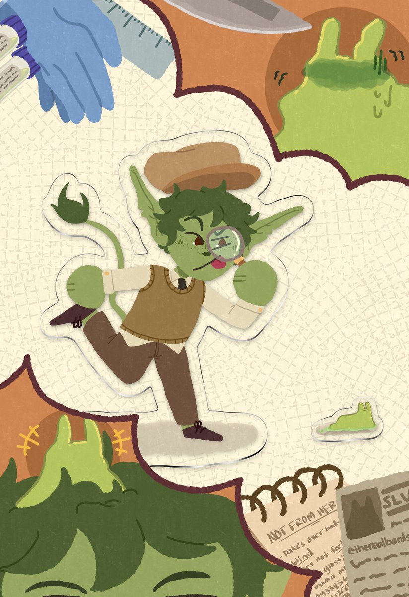 my piece for the d4 little guys zine for #d20zinejam !!! 🔍🐌