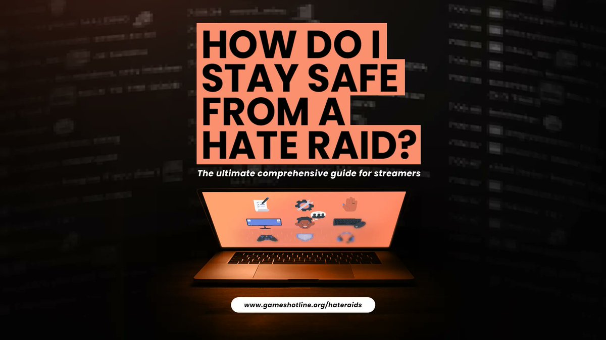 We made the ultimate hate raid mitigation guide! Please share!

✅How to prepare for a Hate Raid

✅How to Stop a Hate Raid

✅What to do After

✅Mental Health Support &amp; Community Tools

➡️Check out the comprehensive guide here: gameshotline.org/hateraids