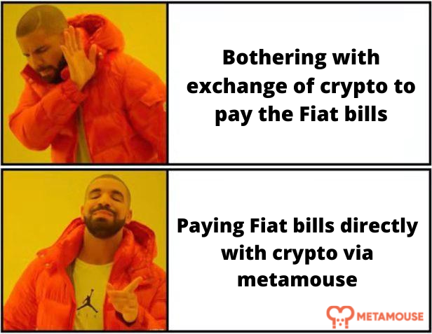 Metamouse_Pay's tweet photo. No more bothering with crypto exchange to pay Fiat invoices! Pay directly with metamouse 🐭
#Web3 #paywithcrypto #metamousefam https://t.co/603waE4syS