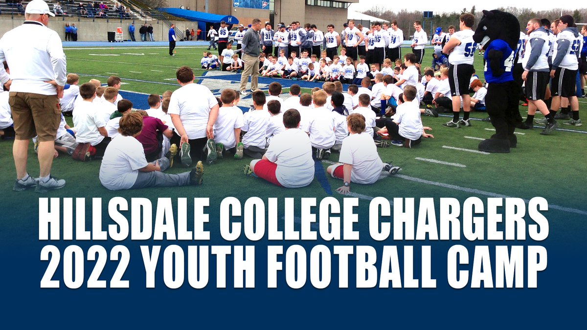 HCChargers's tweet photo. We're just 13 days out from the @Hillsdale_FB youth camp, on Aug. 14! Spaces available for all children entering Grades 1-6 in the fall! #ChargeOn Find out more and register today at: https://t.co/F84h2pm4ac https://t.co/ojxRqnJPzQ