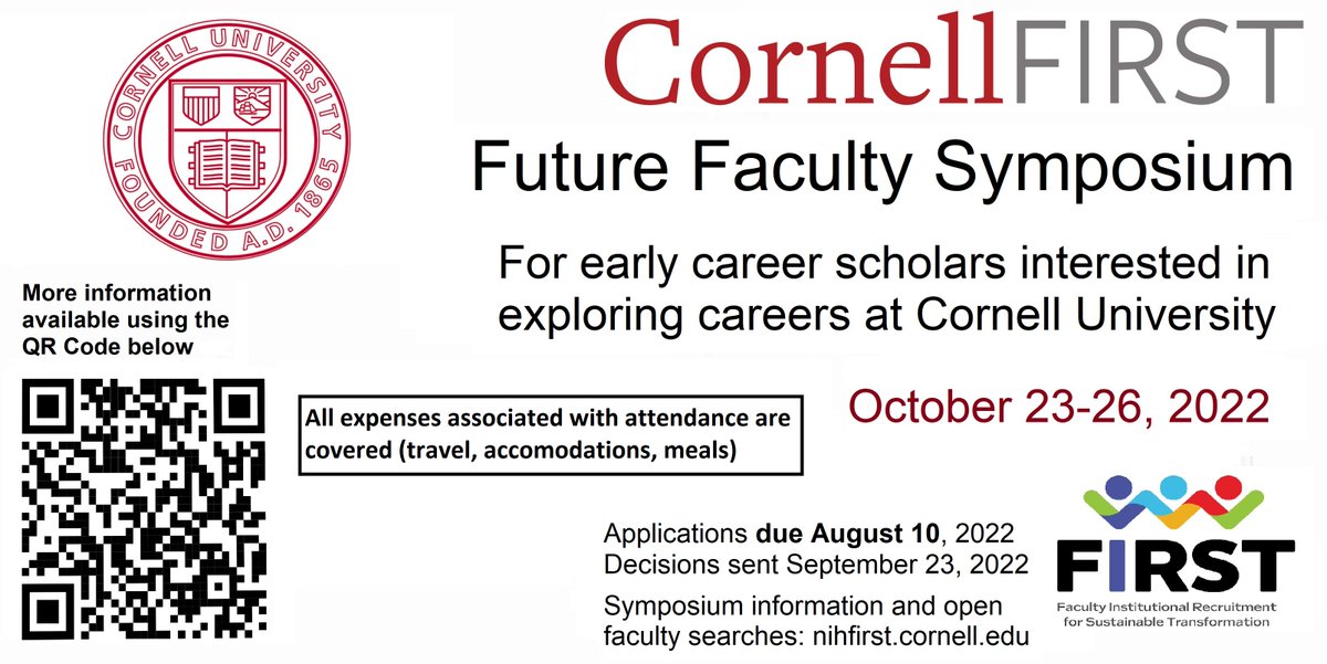Cornell FIRST Program (@cornellfirst) on Twitter photo Accepting application to the Future Faculty Symposium (Oct 23–26). All expenses covered. nihfirst.cornell.edu/cornell-first-…. Explore careers at <a href="/Cornell/">Cornell University</a>
in <a href="/CornellBME/">Cornell BME</a> <a href="/Cornell_CBE/">Cornell CBE</a> <a href="/CornellHCD/">Cornell Human Centered Design</a>
<a href="/CornellMicrobio/">Cornell Microbiology</a> <a href="/CornellPathogen/">Microbiology & Immun</a> <a href="/CornellMBG/">Cornell MBG</a>
<a href="/CornellBPP/">Cornell Jeb E. Brooks School of Public Policy</a> <a href="/CornellNutri/">Nutritional Sciences at Cornell</a> @NIH_COSWD
#NIHFIRST Accepting application to the Future Faculty Symposium (Oct 23–26). All expenses covered. nihfirst.cornell.edu/cornell-first-…. Explore careers at <a href="/Cornell/">Cornell University</a>
in <a href="/CornellBME/">Cornell BME</a> <a href="/Cornell_CBE/">Cornell CBE</a> <a href="/CornellHCD/">Cornell Human Centered Design</a>
<a href="/CornellMicrobio/">Cornell Microbiology</a> <a href="/CornellPathogen/">Microbiology & Immun</a> <a href="/CornellMBG/">Cornell MBG</a>
<a href="/CornellBPP/">Cornell Jeb E. Brooks School of Public Policy</a> <a href="/CornellNutri/">Nutritional Sciences at Cornell</a> @NIH_COSWD
#NIHFIRST