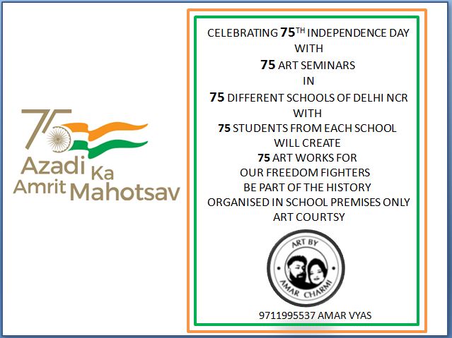 IamAMARVYAS's tweet photo. 75th independence month celebration with 75 schools and collages of delhi ncr be part of historical event
#school #schoolsofncr #ncr #delhincr #ncrdelhi #delhischools #schoolsofnoida #noidaschool #noidaschools #artevent #artevents #schoolsofdelhincr #SCHOOLSOFDELHI #viral https://t.co/3kOi1HgPnO