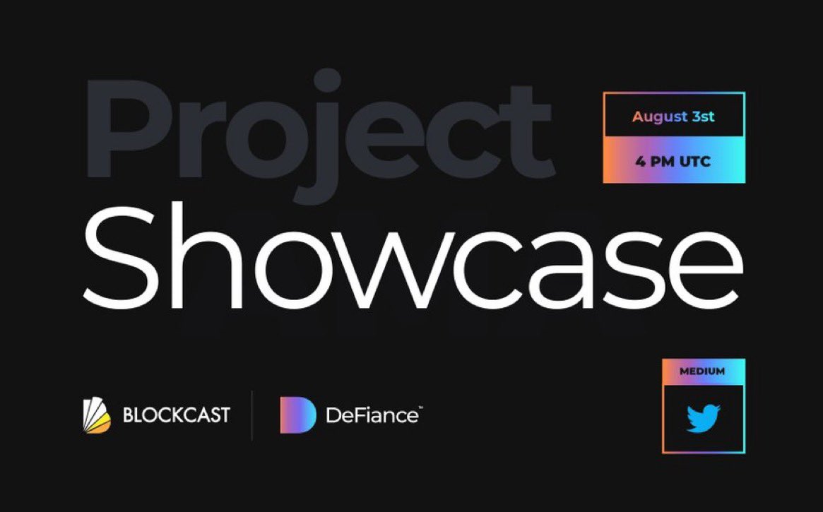 Blockcastcc's tweet photo. Come sit and talk with the Defiance team and @Cryptobeast32. 12pm EST / 4:00pm UTC. Let’s talk about what they are bringing to the market. @Hakuna_RISER https://t.co/lgb1sJ6qEk