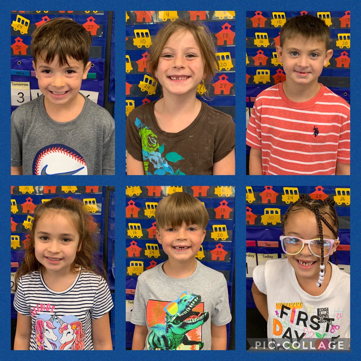 kmckee_mckee's tweet photo. Check out these fun firsties!  Had a great first day back to school!  #gccougars #harrisproud #gcsc https://t.co/qKNKmxlHke