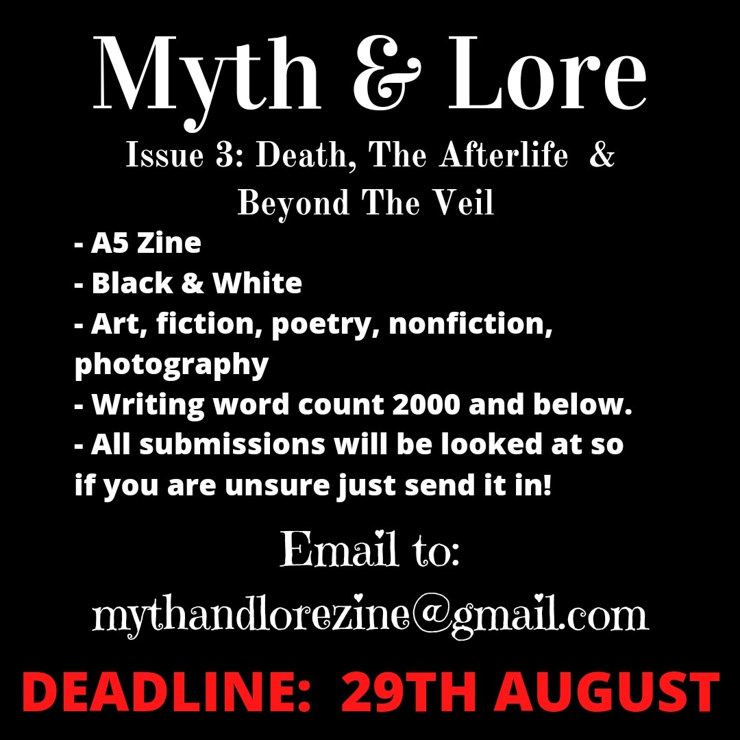 Submissions are now open!

Here are our guidelines.

#zine #zinesubmissions #Zines #zinestagram #mythandlorezine #mythandlore #myth #Lore #death #theafterlife #Afterlife #beyondtheveil