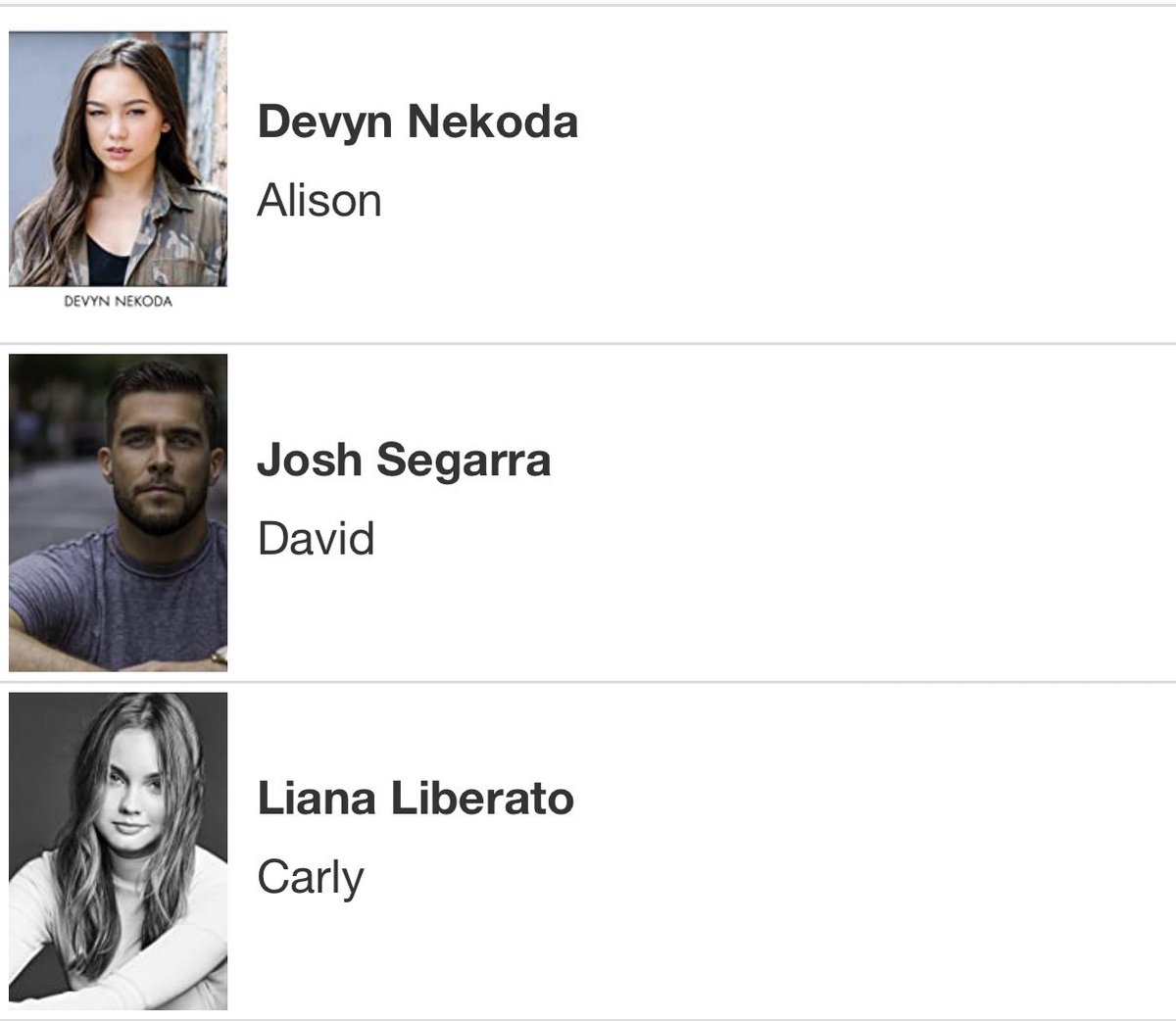 Tristan on X: The SCREAM 6 IMDb has updated the cast list with potential  character names. Character code names with descriptions first leaked in  June. Josh Segarra was Derek now David Jack