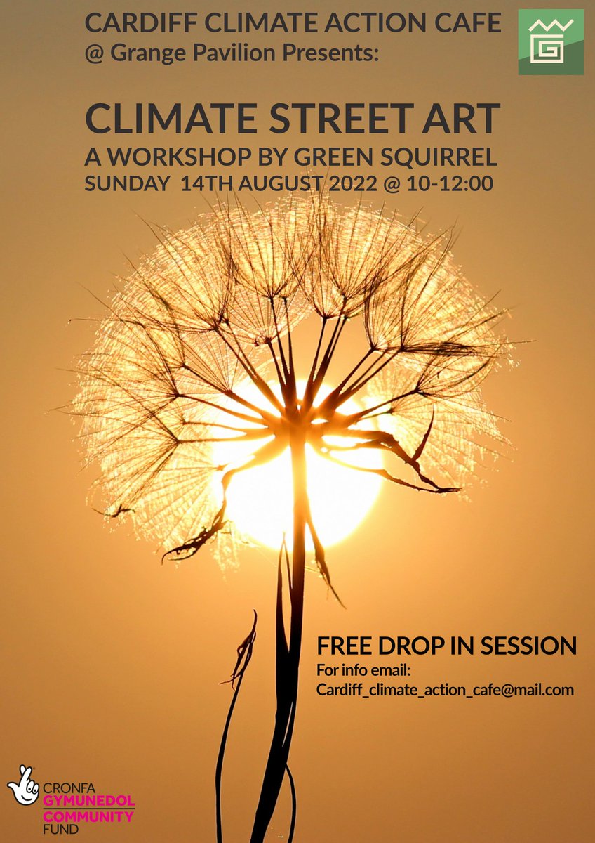 Cardiff Climate Action Cafe (@cardiffclimate) on Twitter photo The next Cardiff Climate Action Cafe event @Grange_Pavilion is on Sunday 14th August. This Green Squirrel workshop is suitable for anyone 4 years +. Children must be accompanied by an adult. No need to book ๐๐#climateart <a href="/BeMoreSquirrel/">Green Squirrel</a> The next Cardiff Climate Action Cafe event @Grange_Pavilion is on Sunday 14th August. This Green Squirrel workshop is suitable for anyone 4 years +. Children must be accompanied by an adult. No need to book ๐๐#climateart <a href="/BeMoreSquirrel/">Green Squirrel</a>