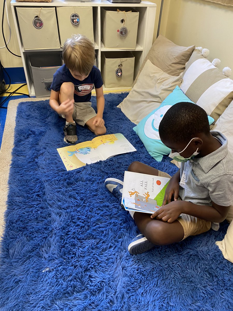 We are all readers!! Read to self magic during K camp! #trinitylearns