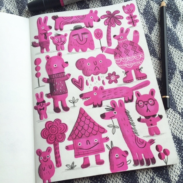Pink.