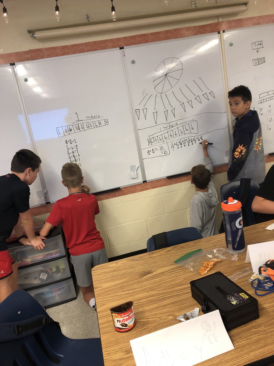 PamRountree's tweet photo. Our first math fluency warm up with our 360 boards was awesome! Loved all the math conversations and different ways to show their thinking! #5thgrade @CobbMathDept #thinkingclassroom  #360math @fakfamily @WilliamHDryden https://t.co/ARlQr57Pk1