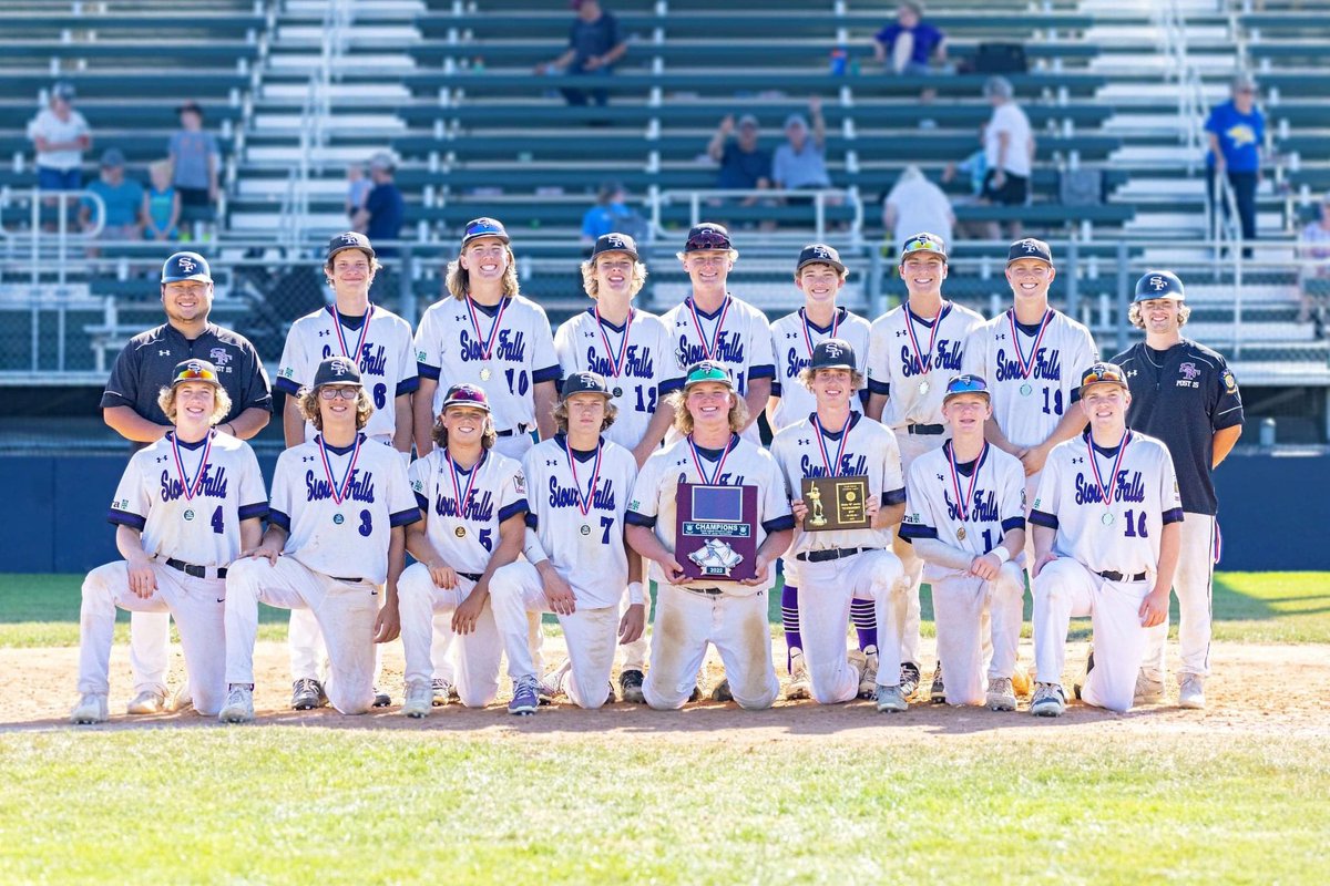 jakebarkema's tweet photo. Congrats to these guys, what a special way to finish the season. They had a season record of 38-11. All the hard work they put in paid off and they brought something special back to Sioux Falls. What a special group of guys and parents! #EastPride #StateChamps2022 https://t.co/gdrtgi1Fql
