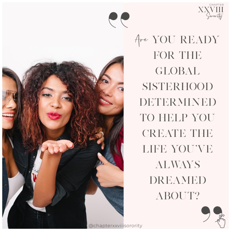 chapterxxviii's tweet photo. What if you had the formula to unlock your inner boss? Through our Global Movement, you too can crush all your goals and become a version of yourself that you can be proud of. Join our VIP Waitlist by clicking this link https://t.co/0T4v2Frz4N 
 #Chapter28 #Quote#sorority #women https://t.co/UnzmawWAAF