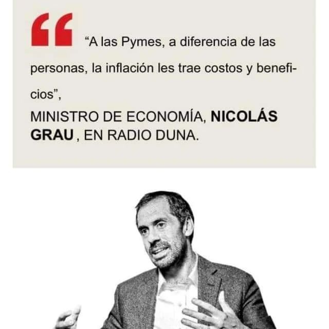 CrisLopezOfici's tweet photo. Ministro Grau sería tan amable de decirme cuales serían los beneficios que trae la #inflacion a las Pymes???? Porque creame que quiero creerle pero mi Pyme me muestra otra realidad #lascosassoncomoson
#libertarioschilenos #Libertad #MenosEstado #MenosImpuestos #EducarEsProgresar https://t.co/8WsFsqFRkQ
