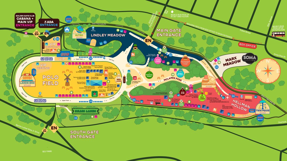 2022 Outside Lands map