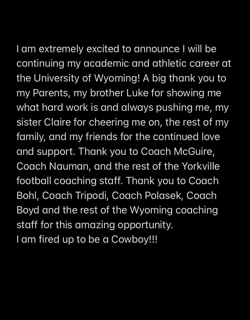 Jake Davies (@jakedavies44) on Twitter photo Committed!!!🤠 <a href="/CoachDanMcGuire/">Dan McGuire</a> <a href="/CoachCBohl/">Coach Craig Bohl</a> <a href="/CoachTripodi/">Coach Tripodi</a> @CoachTimWYO <a href="/the_BBoyd/">Benny Boyd</a> @CoachTJLucas Committed!!!🤠 <a href="/CoachDanMcGuire/">Dan McGuire</a> <a href="/CoachCBohl/">Coach Craig Bohl</a> <a href="/CoachTripodi/">Coach Tripodi</a> @CoachTimWYO <a href="/the_BBoyd/">Benny Boyd</a> @CoachTJLucas