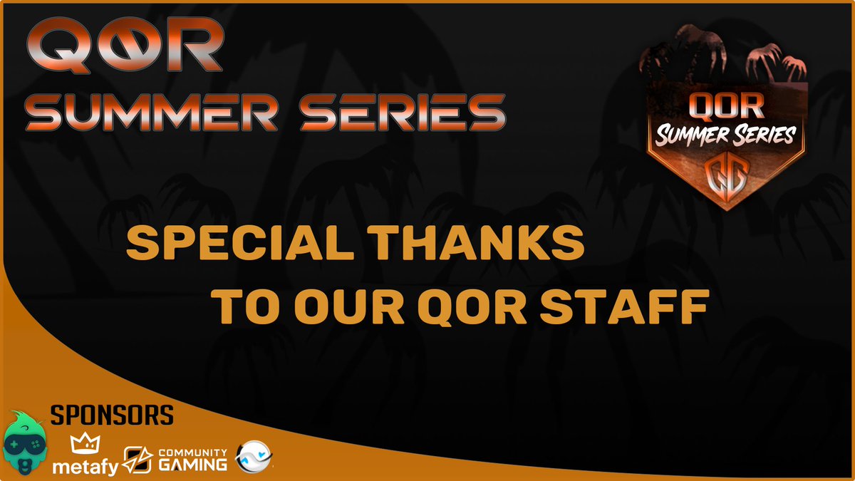 Special thanks to our Qor Staff Heroes who made this event possible 🙌

<a href="/BetrayedFPS/">Betrayed</a> - Tournament Organizer
<a href="/soupberries/">angie 🩵👼</a> - Tournament Mgmt &amp; Support
<a href="/QorCreator/">QoR | Nadine ✨</a> - Support
<a href="/QorCoolj/">QOR | John</a>  - Support

<a href="/simoneyuh/">simoneya</a> - Qor Designer
<a href="/Darvo19/">Savant</a> - Design &amp; video 
@SandBoxStudio_  - Design &amp; video