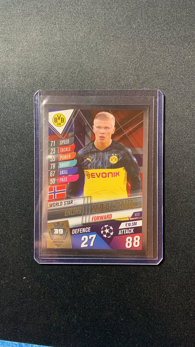 PacerFansCards's tweet photo. Haaland Match Attax Rookie 

$10 

Rt appreciated

See pinned for shipping https://t.co/GRAARtsAxq