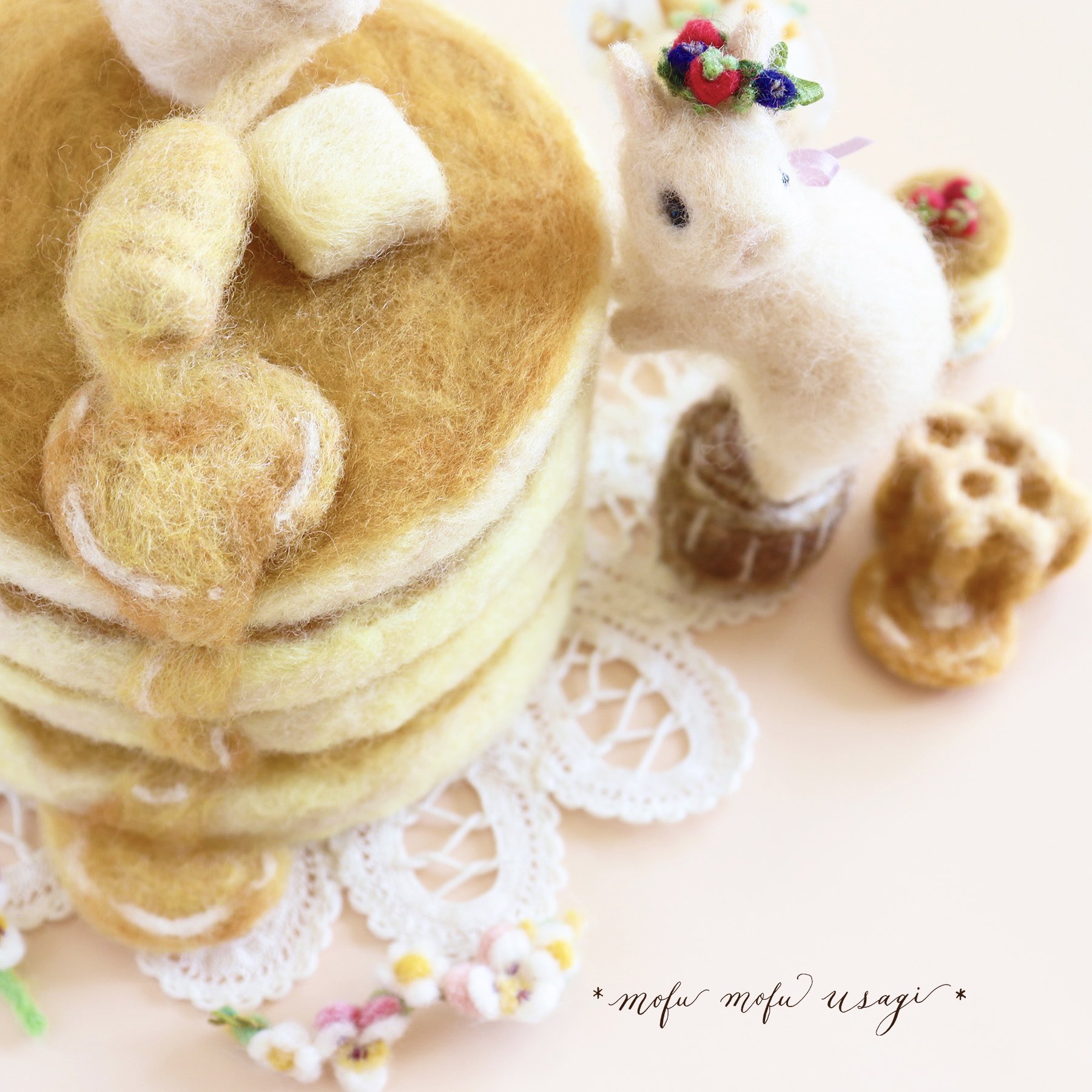 『タイムセール』ゆめかわパンケーキ♡うさぎ&ひよこ ゆめかわ二段パンケーキ♡うさぎちゃん