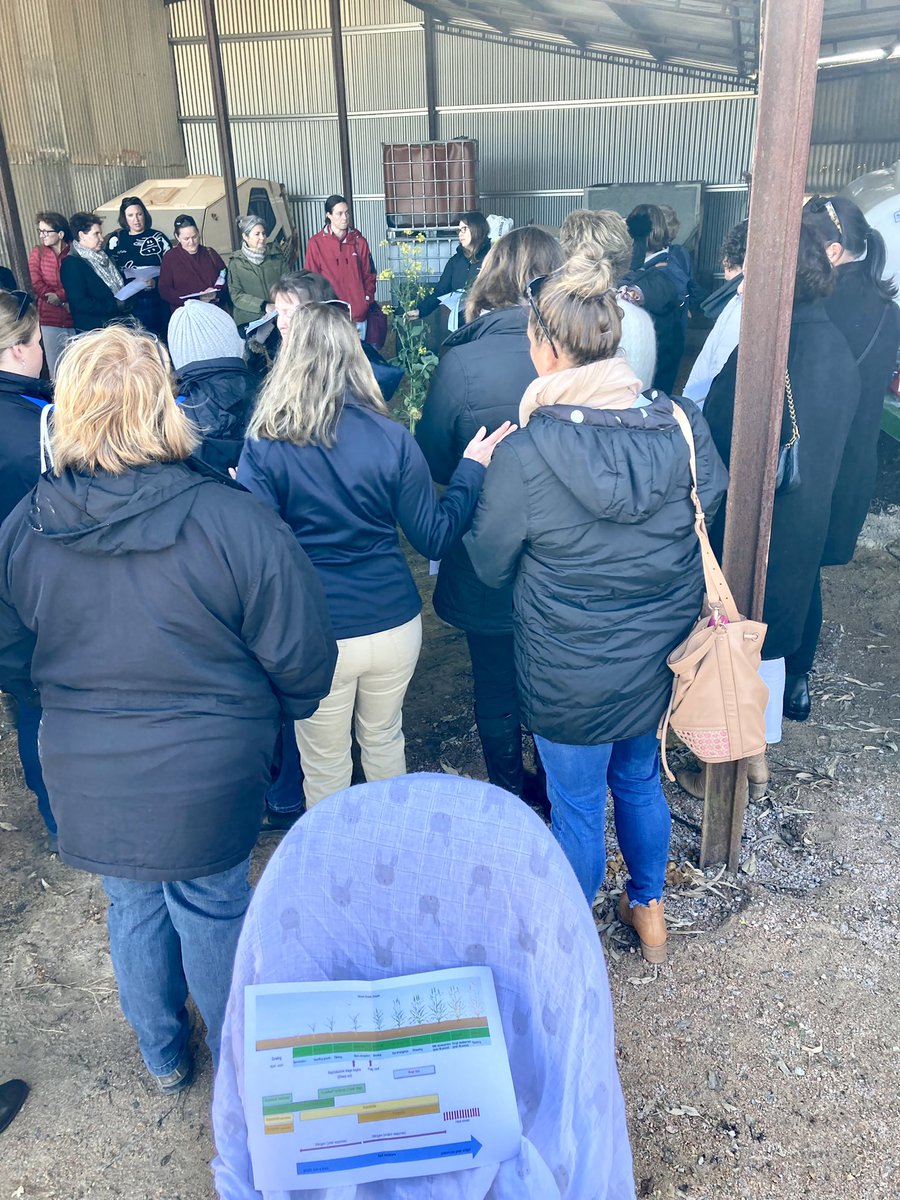 TaraDeLand's tweet image. Jett having his first lesson in agronomy thanks to @delroy_jolie at the @SEPWA_ag ladies day #esperance #crops #startingyoung @ABCRural