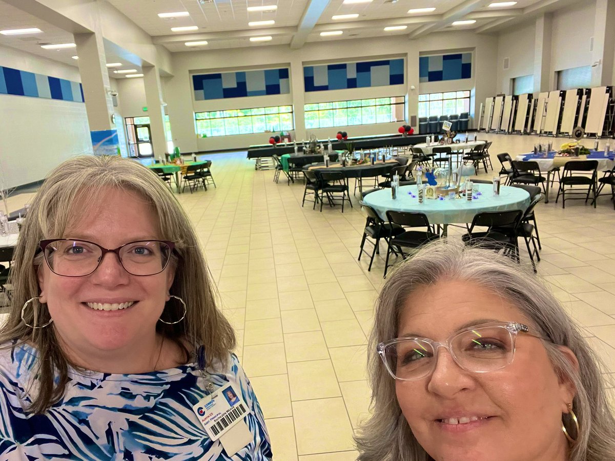 MeauxKatie's tweet photo. The team worked hard on themed tables for some professional development fun! Can’t wait to welcome teachers back tomorrow! @Grad830213 https://t.co/ZxOHOwqB73
