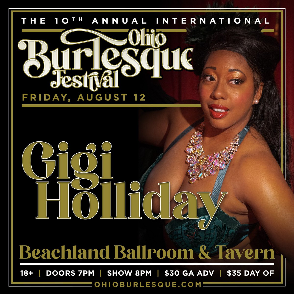 Very excited to be performing Friday night  <a href="/OhioBurlesque/">Ohio Burlesque</a> festival running Aug 11 to 13! Featuring the incomparable <a href="/GiGiHolliday/">GiGi Holliday</a> and many more stars! Ticket link in my bio, see you there 💕