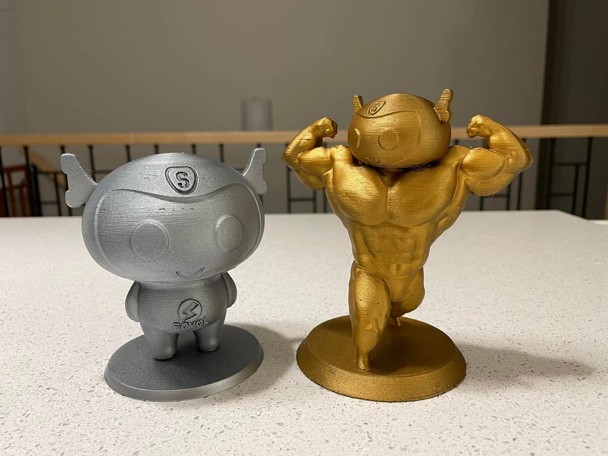 Sovol3d's tweet photo. Let me show you Soovee's Muscle💪😂
Credit to Michael Savoie: We need trophies 🏆 for the Soovee contest!! Swole Soovee for the gold!! 
5 Days left for the #sovol3dprintingcontest ! Don't miss out to win the chance to win the SV01 PRO or other big prizes😎
#3dprintng #3dmodeling https://t.co/hU9ZcN5kfV