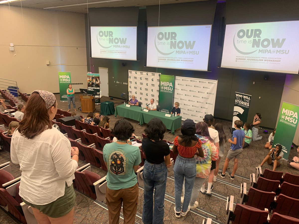 DrSteveGabriel's tweet photo. That was fun! Thanks @MIPAMSU @SaraBethOC for the invite! What a great group of MS and HS journalists! #mipa2022 https://t.co/4dHFgJH7Bx