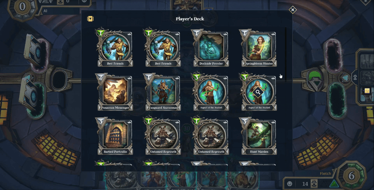 GodsUnchained's tweet photo. Twitch Extension Fun fact #2

If your favourite streamers use @cardboardlive as a viewer, you get front-row seats!

🖱️Mouse-over cards in hand, on the board, god powers &amp;relics 
😉 see the broadcaster's decklist, void &amp; sanctum live

🔮https://t.co/st7B3qKSbc https://t.co/q4BDYceiZa