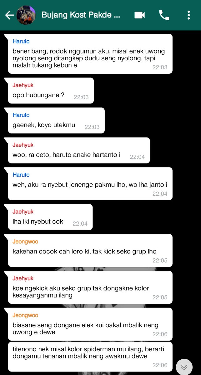 yoruzworld's tweet image. ; treasure t5 jowo one tweet au

"titeni wae, nek kolor spiderman-mu ilang, berarti dongaku manjur!"