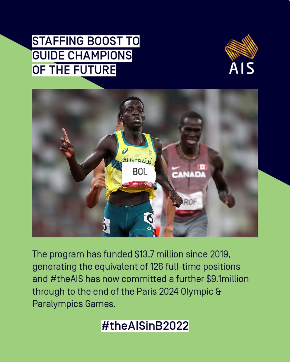 theAIS's tweet photo. #theAISinB2022 We are proud to be supporting Australia’s most talented young athletes in #B2022 &amp; on their long-term quest for success through our Performance Pathways Workforce Grant program.

Learn more  https://t.co/ZXbG98EbA3 

#BoldInGold | @sportaustralia ~ @CommGamesAUS https://t.co/IsJstVw4Cq