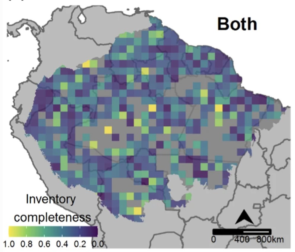GBIF is not enough: national database improves the inventory completeness of Amazonian epiphytes link.springer.com/article/10.100… Evidence that using both global and national databases increases the overall #biodiversity knowledge and reduces inventory gaps, but spatial biases persist