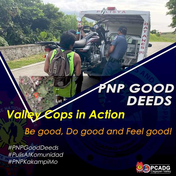 PCADG_2's tweet photo. Tinulungan ng mga tauhan ng Mahatao PNP ang isang drayber na nasiraan ng motorsiklo sa Barangay Uvoy, Mahatao, Batanes.

Source: https://t.co/dNrJOGjN7e

#PNPKakampiMo
#WeServeAndProtect
#TeamPNP
#PCADGCagayanValley https://t.co/d26XMhc3hQ
