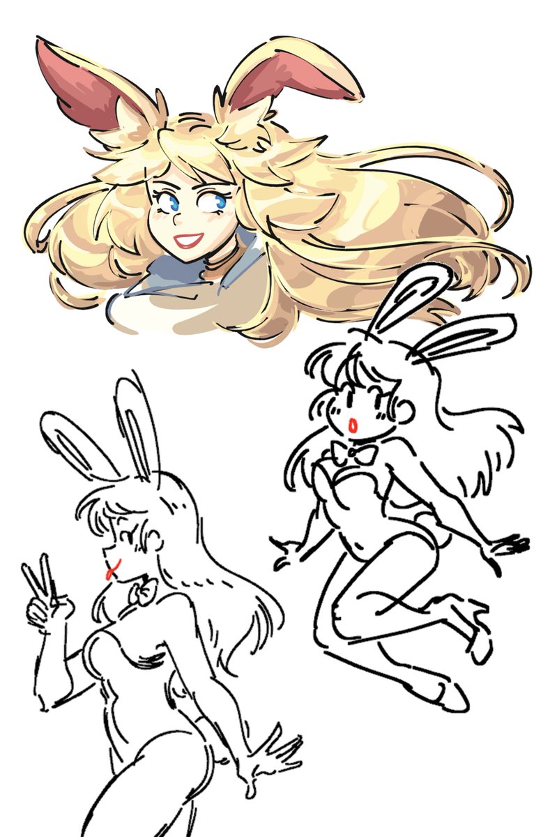 i love bunnies and bunny girls!! theyre so much fun to draw 