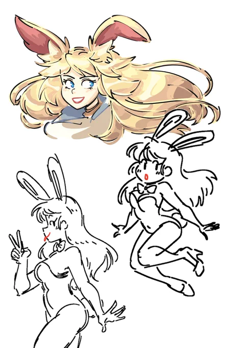 i love bunnies and bunny girls!! theyre so much fun to draw 