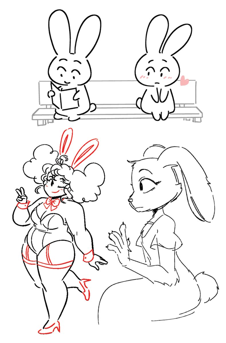 i love bunnies and bunny girls!! theyre so much fun to draw 