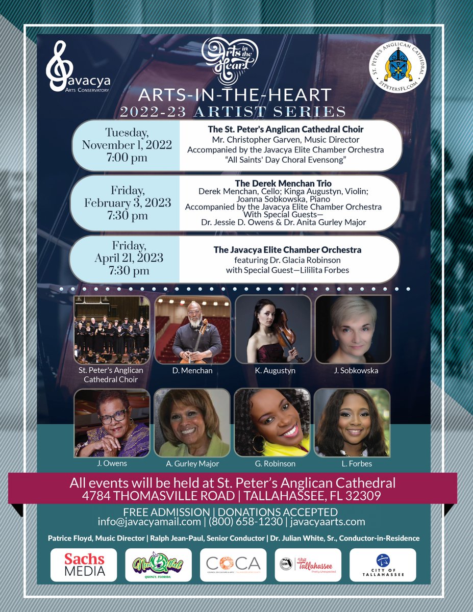 javacya5's tweet photo. Mark your calendars for an exciting new season of musical performances. Arts-in-the-Heart 2022-2023! https://t.co/V6csYTF87v