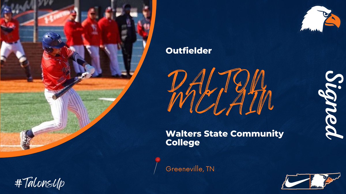 Joining the Eagles from right down the road, our third incoming player that played in a JUCO World Series this past season, and the 2022 TCCAA Tournament MVP, Dalton McLain!

Welcome to Mossy Creek!

#TalonsUp