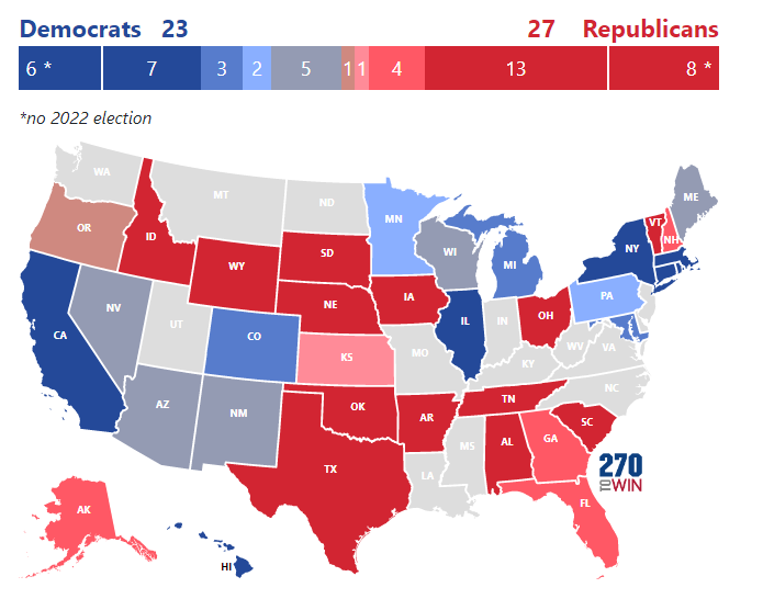 PElection2024's tweet photo. Updated All American Politics GOVERNOR Predictions:

As of August 1st https://t.co/45U0TcJtmH