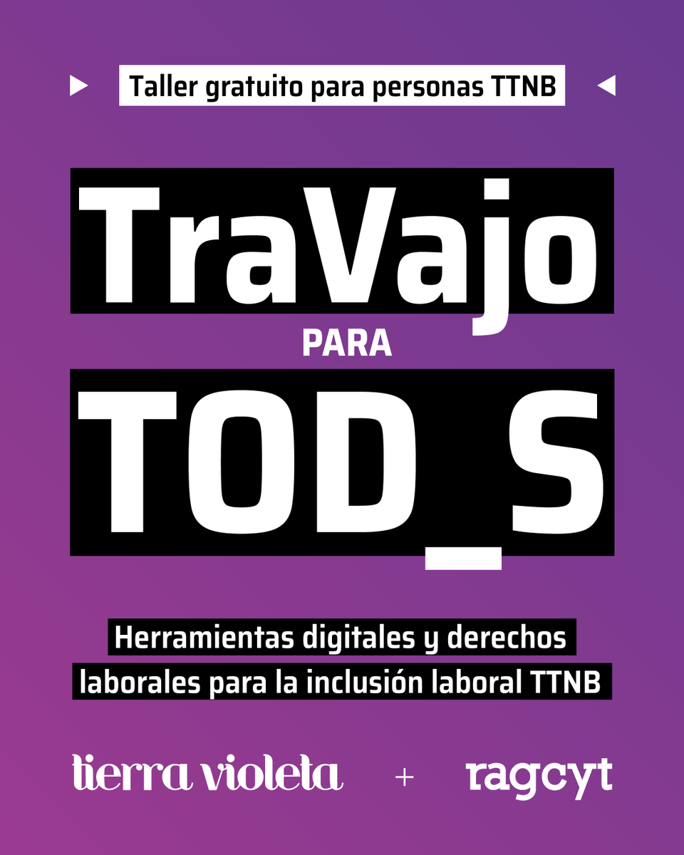 tierra_violeta's tweet photo. Sigue abierta la inscripción para este taller gratuito!
Agradecemos la difusión para llegar a las personas trans y travestis que no usan redes sociales 💜
Inscripción en https://t.co/iY8ynB5pYB https://t.co/vka7MaFRQc