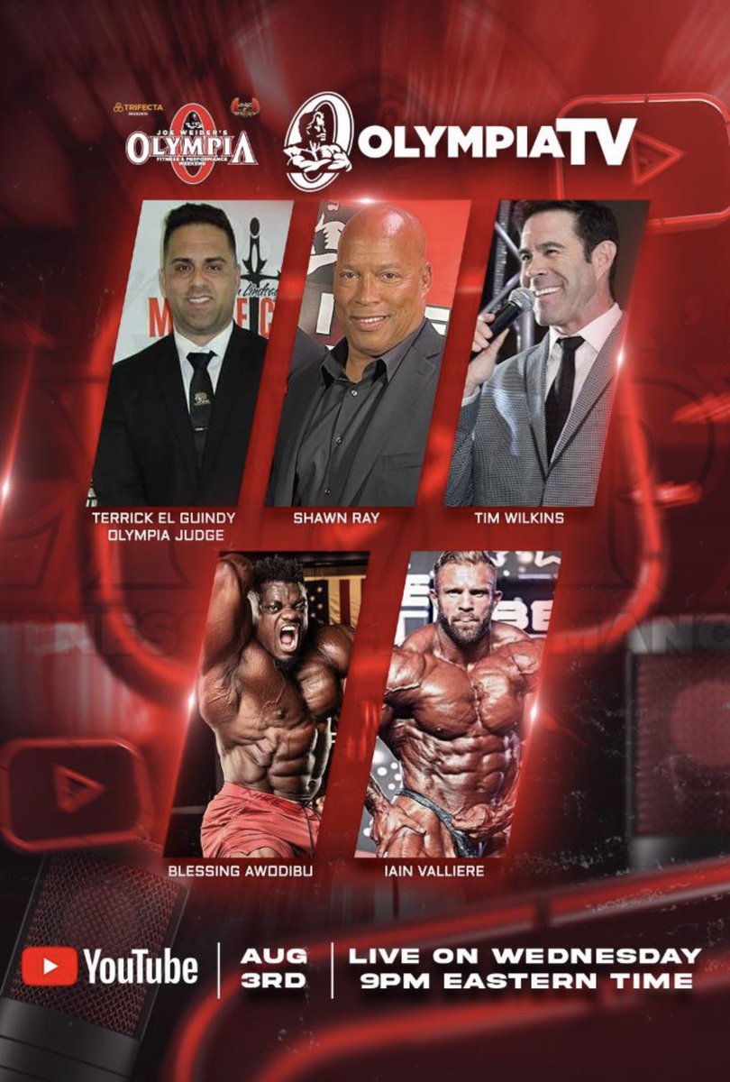 muscle_fitness on Twitter "LIVE on the OLYMPIA TV You Tube channel